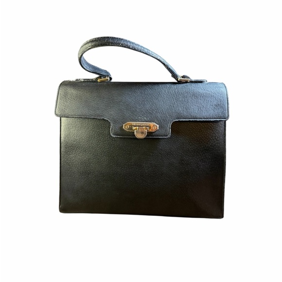 Valentino Garavani Handbags - Vintage Valentino Garavani Black Leather Top Handle Bag Satchel